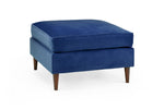 Munich Footstool - Plush Blue - 68 CM