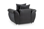 Shannon Sofa - Black/Grey Armchair - 115CM