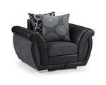 Shannon Sofa - Black/Grey Armchair - 115CM