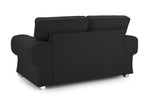 Verona Fullback Sofa - Black 2 Seater - 169 CM