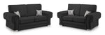 Verona Fullback Sofa - Black 3+2 Set - 193 x 169 CM