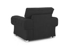 Verona Fullback Sofa - Black Armchair - 113 CM