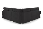 Verona Fullback Sofa - Black Large Corner - 240 x 240 CM