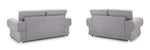Verona Fullback Sofa - Grey 3+2 Set - 193 x 169 CM