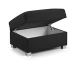 Verona Footstool - Black - 75 CM