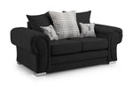 Verona Scatterback Sofa - Black 2 Seater - 169 CM