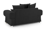 Verona Scatterback Sofa - Black 2 Seater - 169 CM