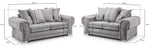 Verona Scatterback Sofa - Black 3+2 Set - 193 x 169 CM