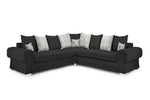 Verona Scatterback Sofa - Black Large Corner - 240 x 240 CM