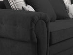 Verona Scatterback Sofa - Black Swivel Chair - 105 CM