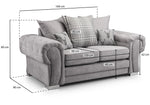 Verona Scatterback Sofa - Grey 2 Seater - 169 CM
