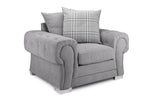 Verona Scatterback Sofa - Grey Armchair - 113 CM
