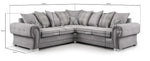 Verona Scatterback Sofa - Grey Large Corner - 240 x 240 CM