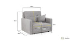 Viva Sofabed - Grey Armchair - 100 CM