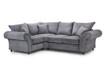 Richmond Fullback Sofa - Grey Left Hand Facing Corner - 270 x 210 CM