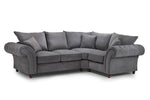 Richmond Fullback Sofa - Grey Right Hand Facing Corner - 270 x 210 CM