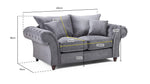 Richmond Fullback Sofa - Stone 2 Seater - 202 CM