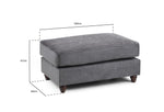 Richmond Footstool - Stone - 100 CM