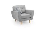 Zinc Sofa - Grey Armchair - 88 CM