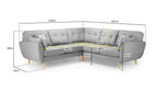 Zinc Sofa - Grey Large Corner - 230 x 230 CM