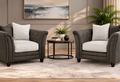 Elegant Gray Armchairs Living Room Showcase