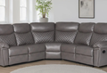 Myra Grey Faux Leather Manual Recliner Corner Sofa