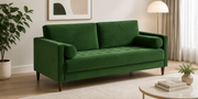 Fuji Sofa  Plush Green 3 Seater  180 CM