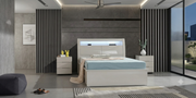Rosy Light Grey High Gloss Ottoman Bed