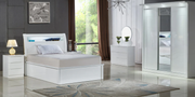 Rosy White High Gloss Bedroom Set