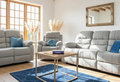 Stanley Grey Fabric 3+2+1 Seater Manual Recliner Sofa Set