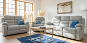 Stanley Grey Fabric 3+2+1 Seater Manual Recliner Sofa Set