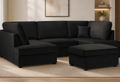 black u shape sofas