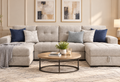 Warm Neutral Living Room with Sectional Sofa