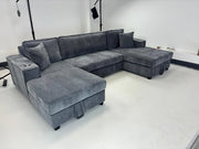 Camden Sofa Bed - Grey U Shape Corner - 312 x 166 x 166 CM