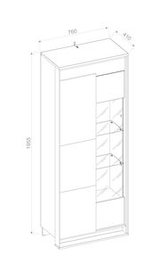 Quant QA-03 Tall Display Cabinet 76cm