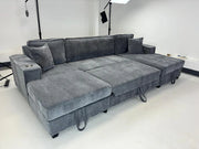 Camden Sofa Bed - Grey U Shape Corner - 312 x 166 x 166 CM