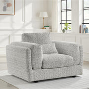 Bari Grey Fabric Armchair