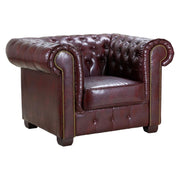 Chesterfield Oxblood Red Leather Armchair