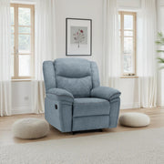Myra Grey Fabric Manual Recliner Armchair