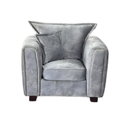 Serena Silver Grey Fabric Armchair