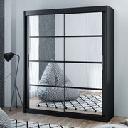 Breanna 160cm Sliding Door Wardrobe Black 