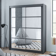 Breanna 160cm Sliding Door Wardrobe Graphite 