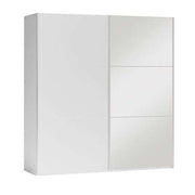 VIGO 250cm Sliding Door Wardrobe White+Mirror 