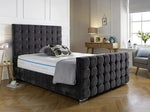 Kendra Dark Grey Fabric Bed - 4ft Small Double 