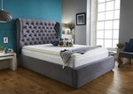 Ollie Grey Fabric Bed - 6ft Super King Size 