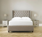 Duke Chesterfield Winged Fabric Bed - 4ft 6in Double 