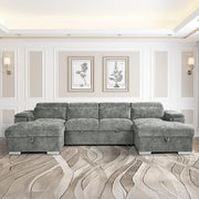 Alaya Sofabed | Grey U Shape Corner | 326 x 166 x 166 CM