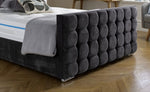 Kendra Dark Grey Fabric Bed - 6ft Super King Size 