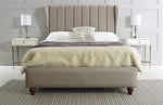 Lacey Winged Fabric Bed - 4ft Small Double 