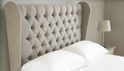 Duke Chesterfield Winged Fabric Bed - 4ft 6in Double 